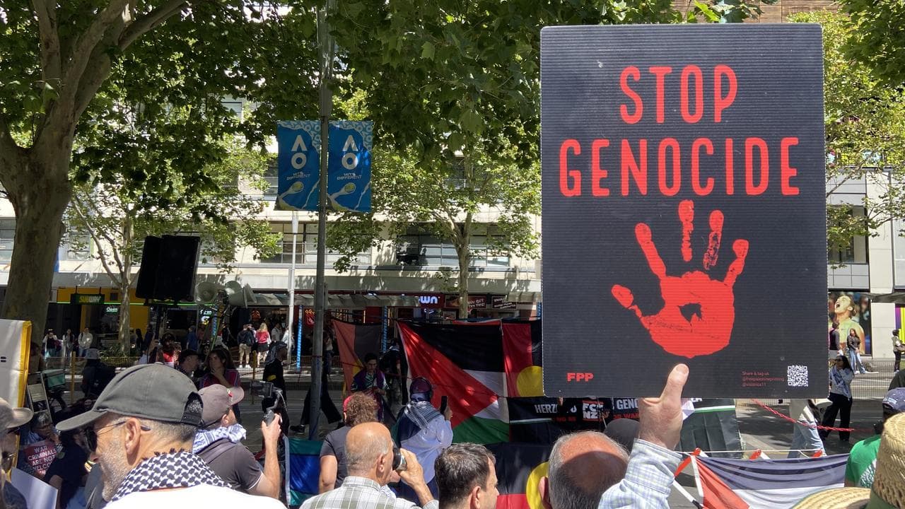 People protest against Isaac Herzog's upcoming visit (file image)