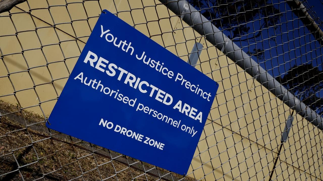 Signage is seen at the Melbourne Youth Justice Centre