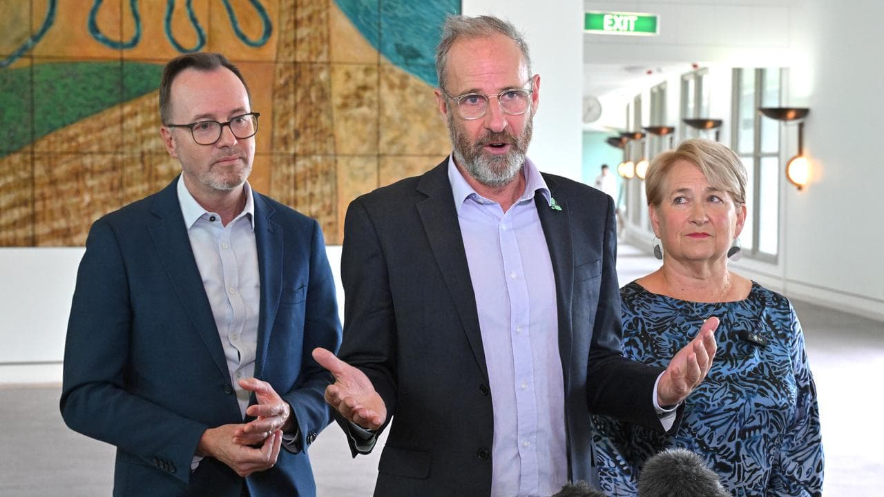 Greens senators David Shoebridge, Nick McKim and Barbara Pocock
