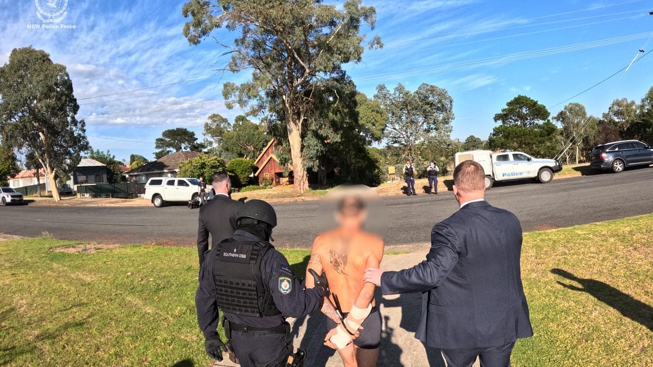 A man being arrested.