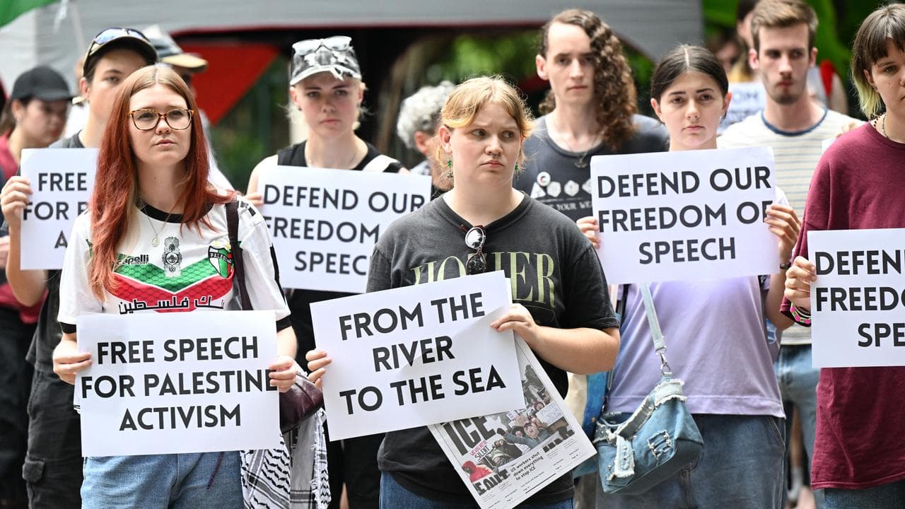 Protesters at Queensland Parliament House (file image)