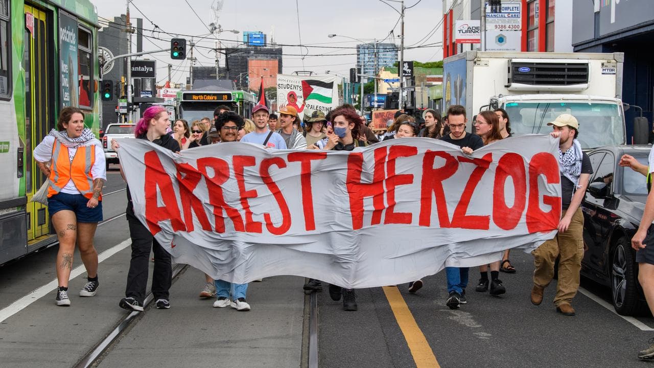 HERZOG AUSTRALIA VISIT PROTEST
