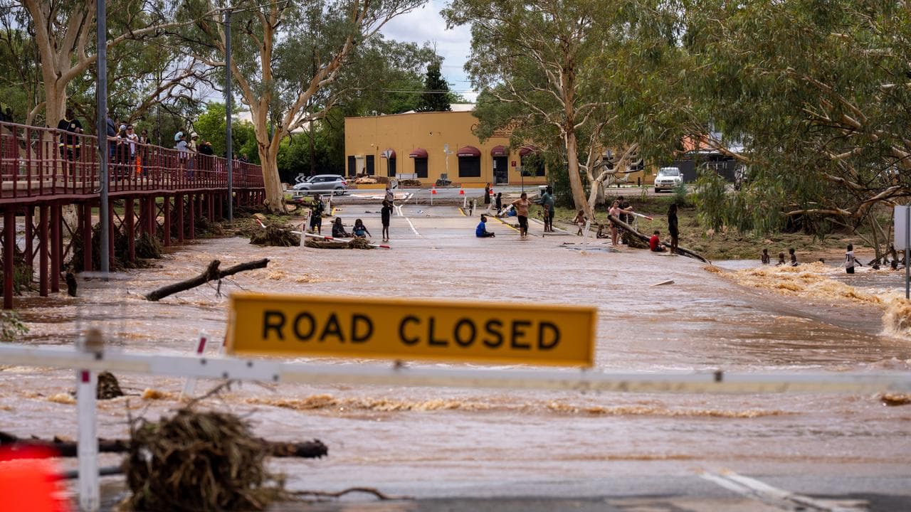 Flooding of the Todd River.