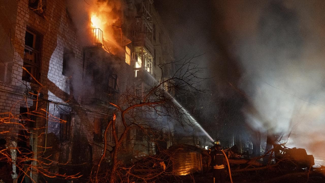 Aftermath of Russian air strike