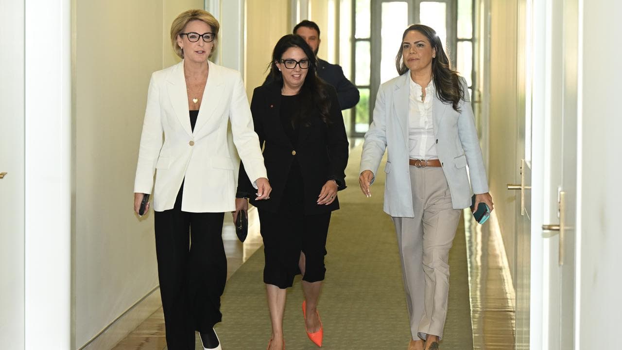 Senators Michaelia Cash, Leah Blyth and Jacinta Price