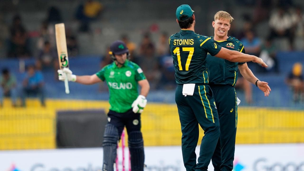(L-R) Marcus Stoinis and Nathan Ellis.