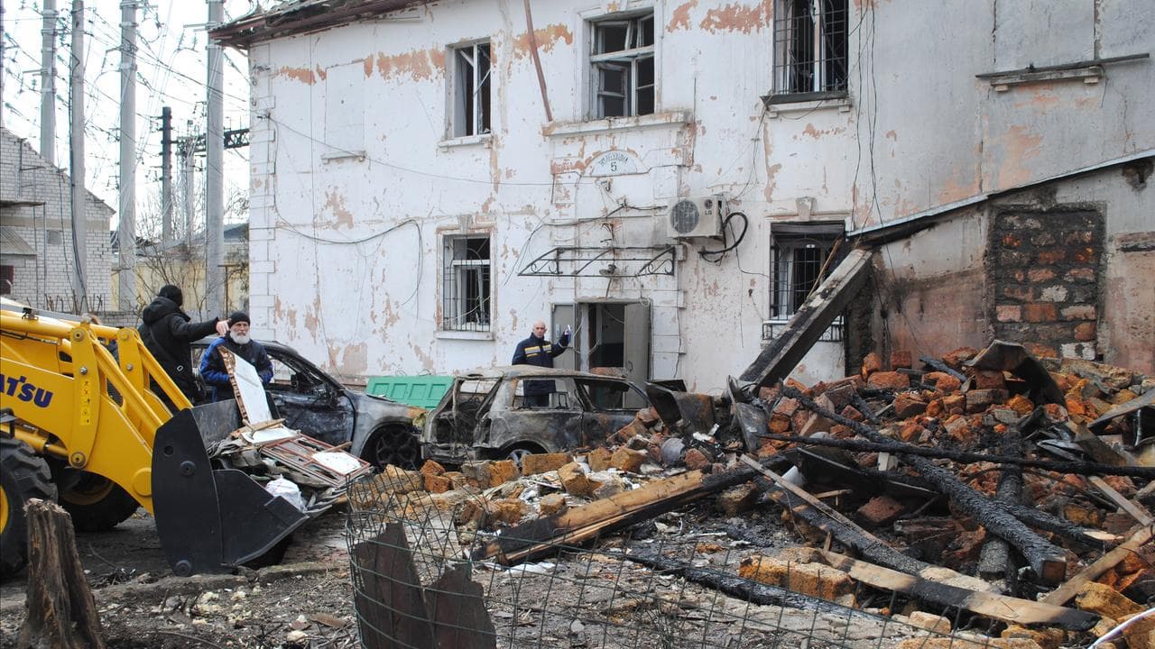 drone attack on a residential building in Odesa,