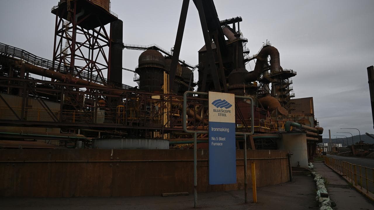 A file photo of BlueScope Steelworks in Port Kembla