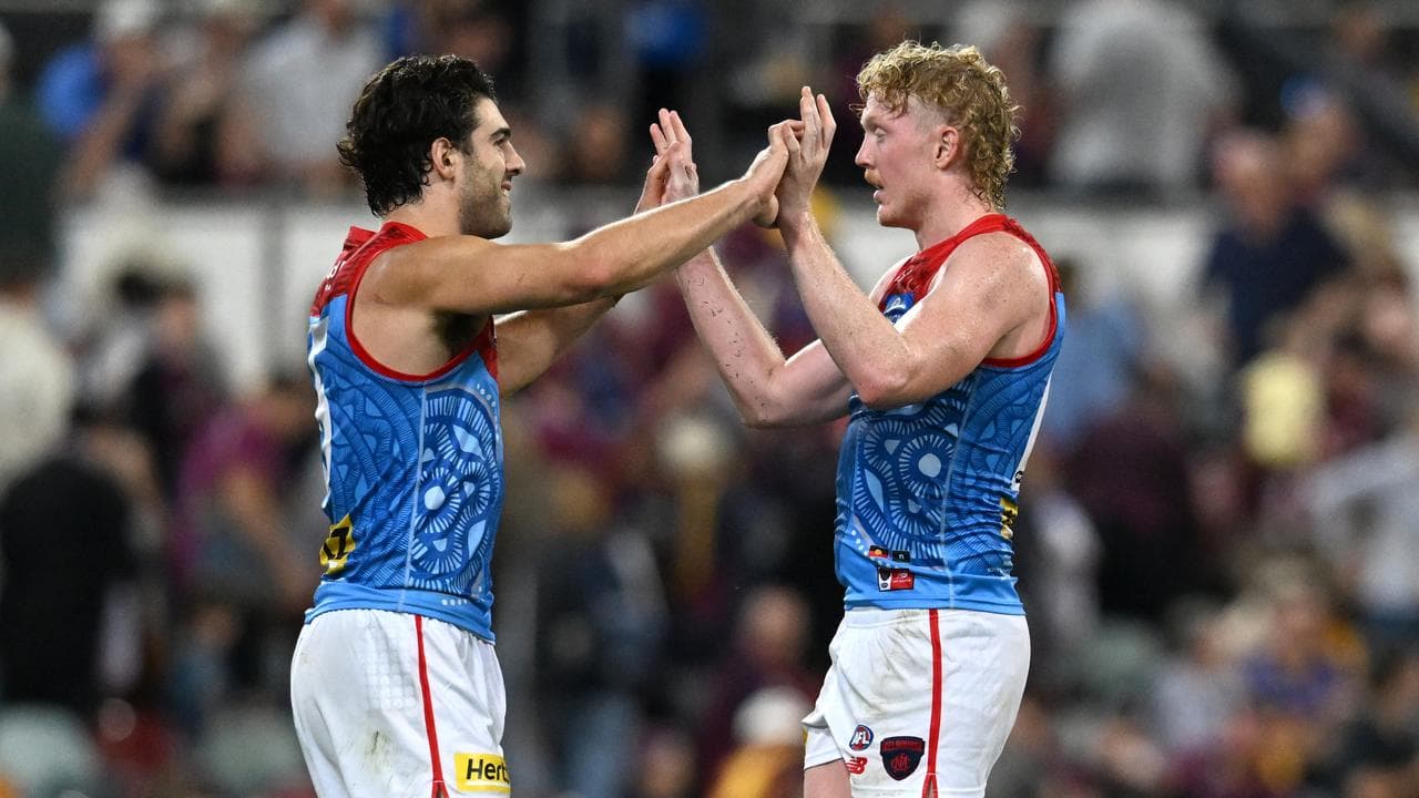 Christian Petracca and Clayton Oliver.