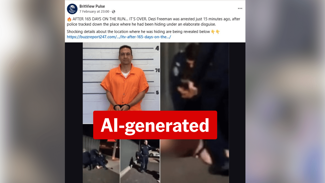 An AI-generated image of Dezi Freeman