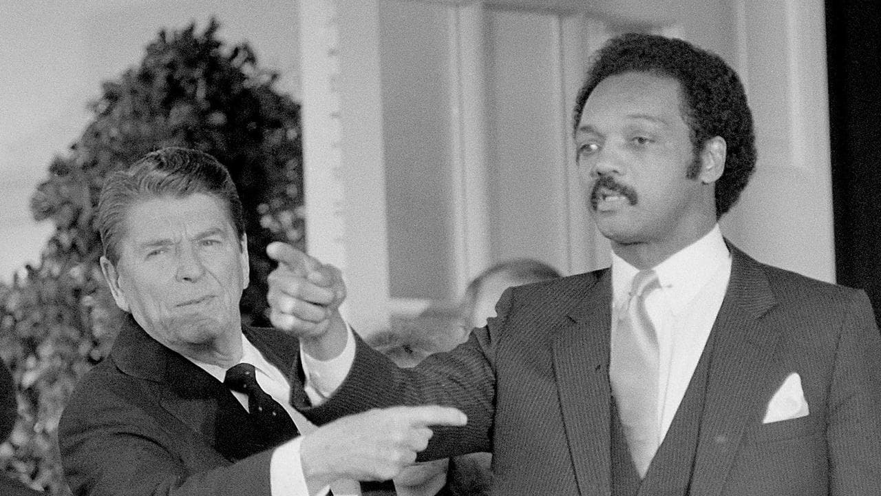 President Ronald Reagan and Jesse Jackson at the White House in 1984