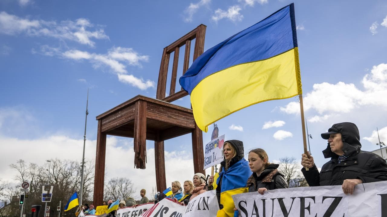 Ukrainians protest in Geneva