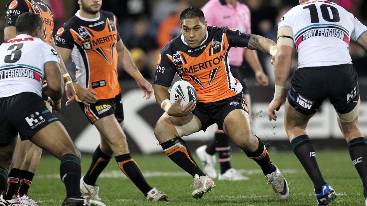 Matt Utai playing for the Wests Tigers (file image)