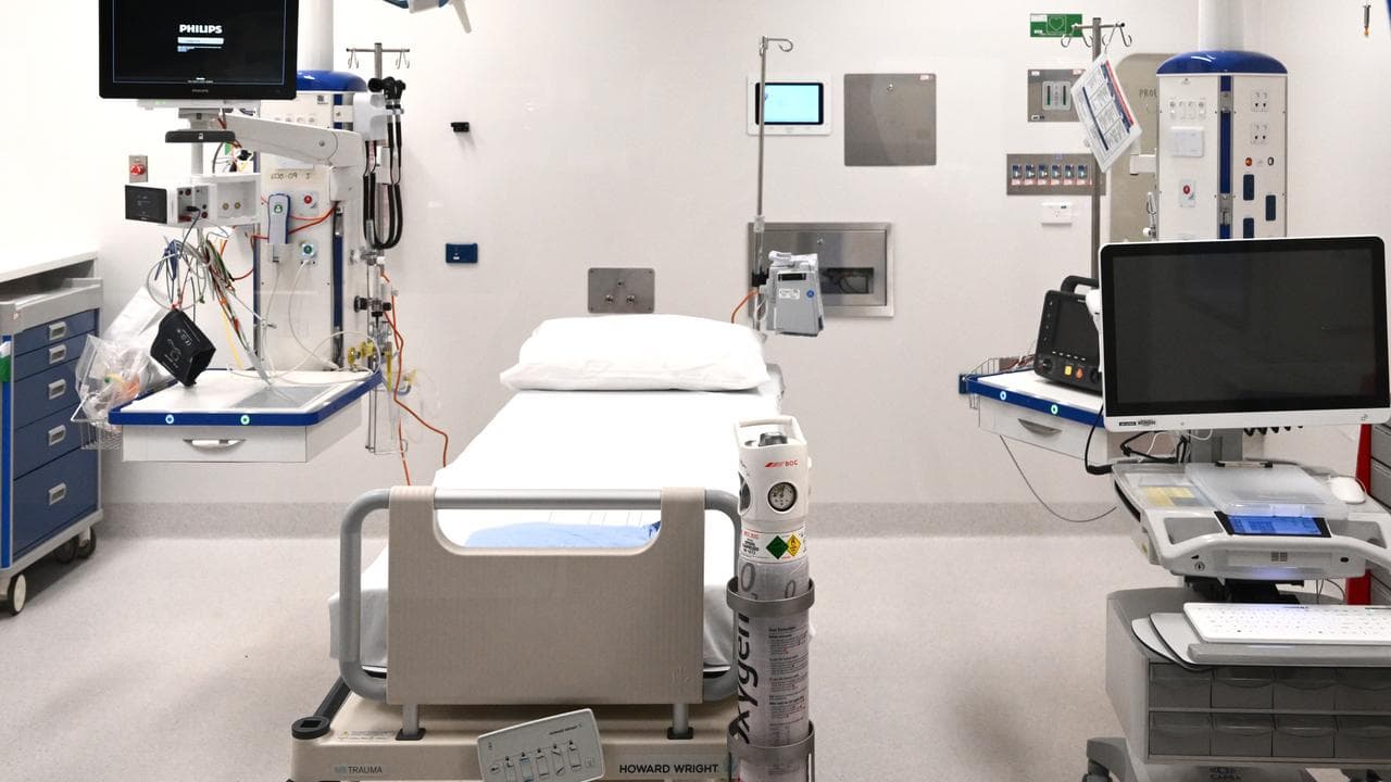 An empty bed in the emergency department (file image)