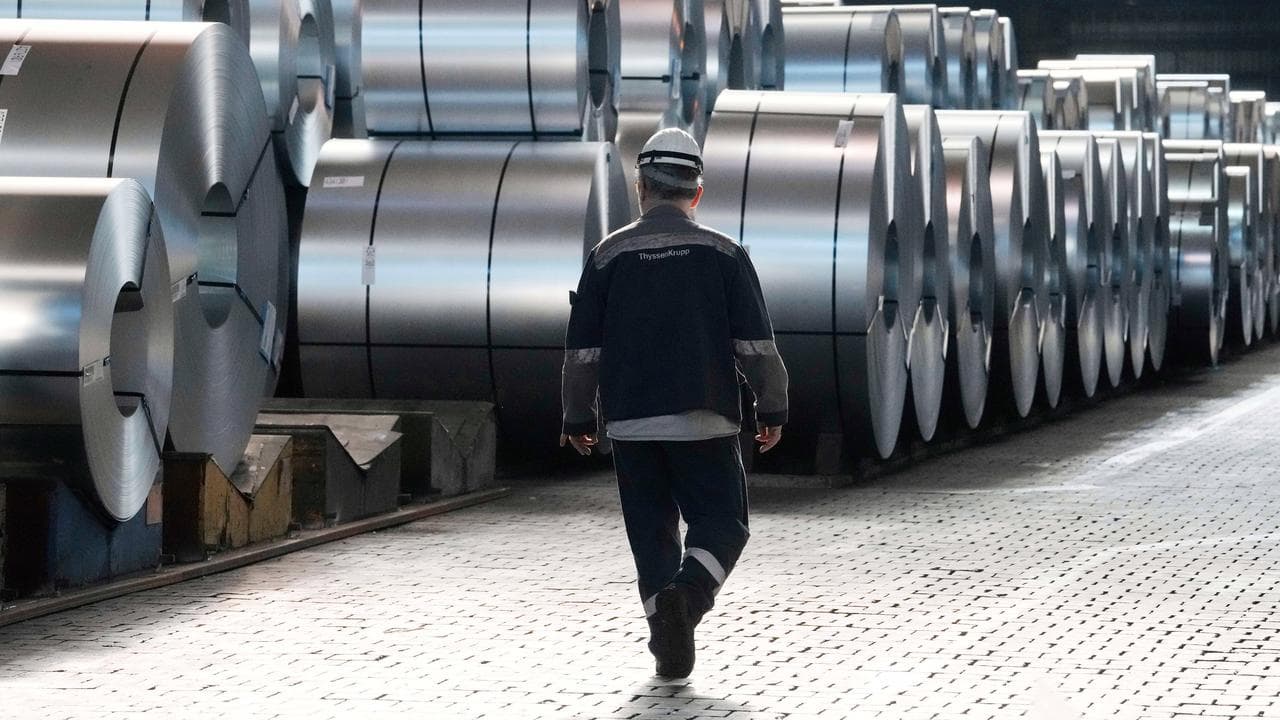 Coils of steel in Germany