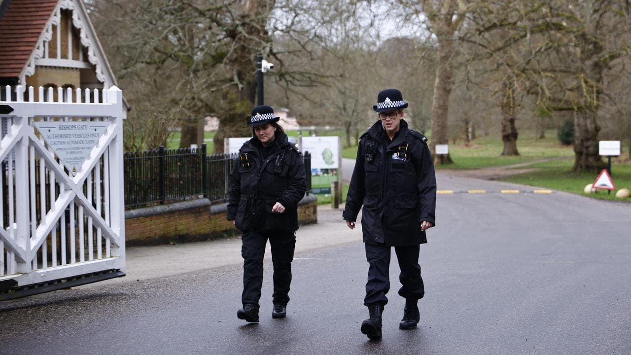 A file photo of police at Royal Lodge