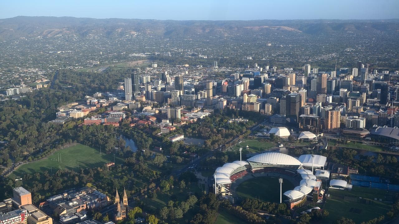 Adelaide City Centre and the Adelaide Oval