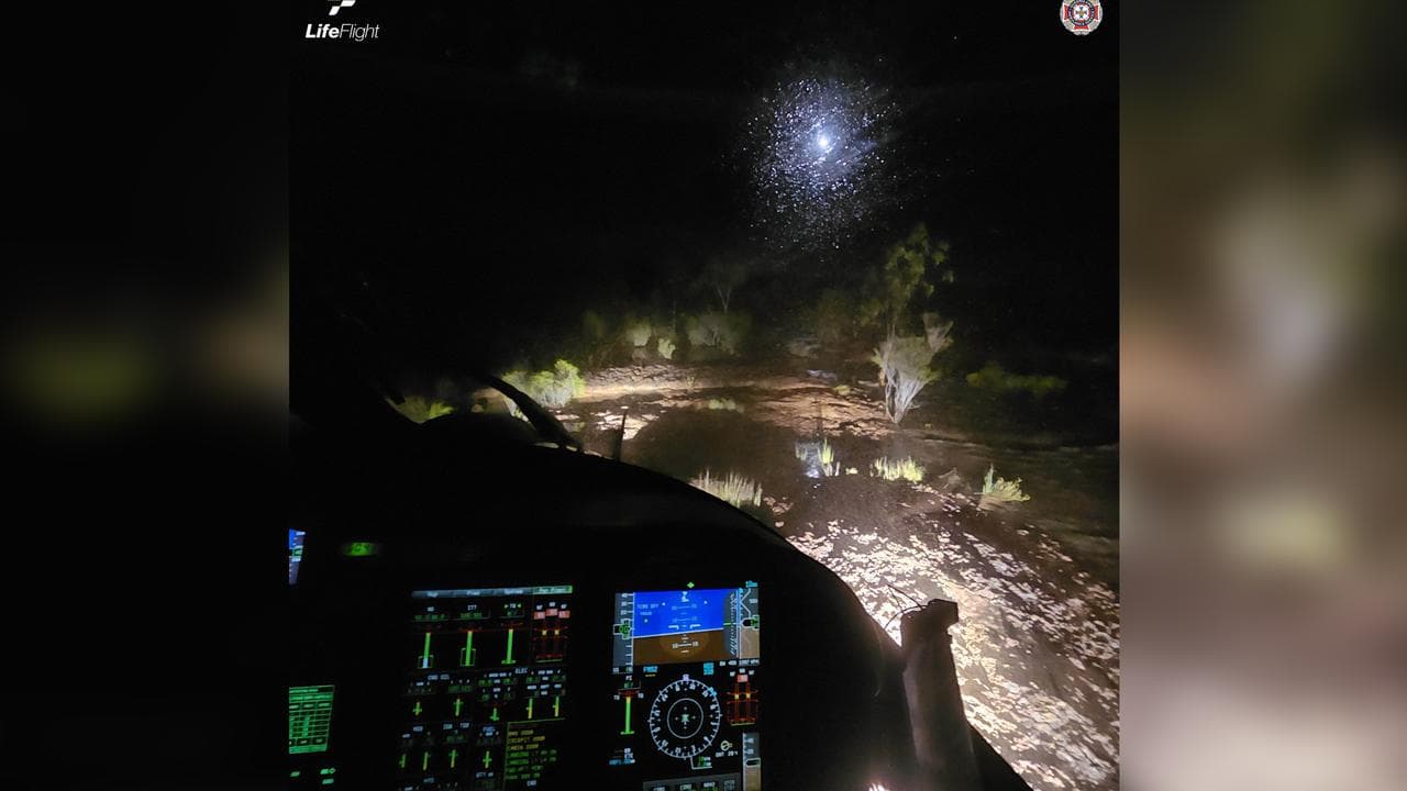 The rescue of a man from floodwaters after his car was washed away