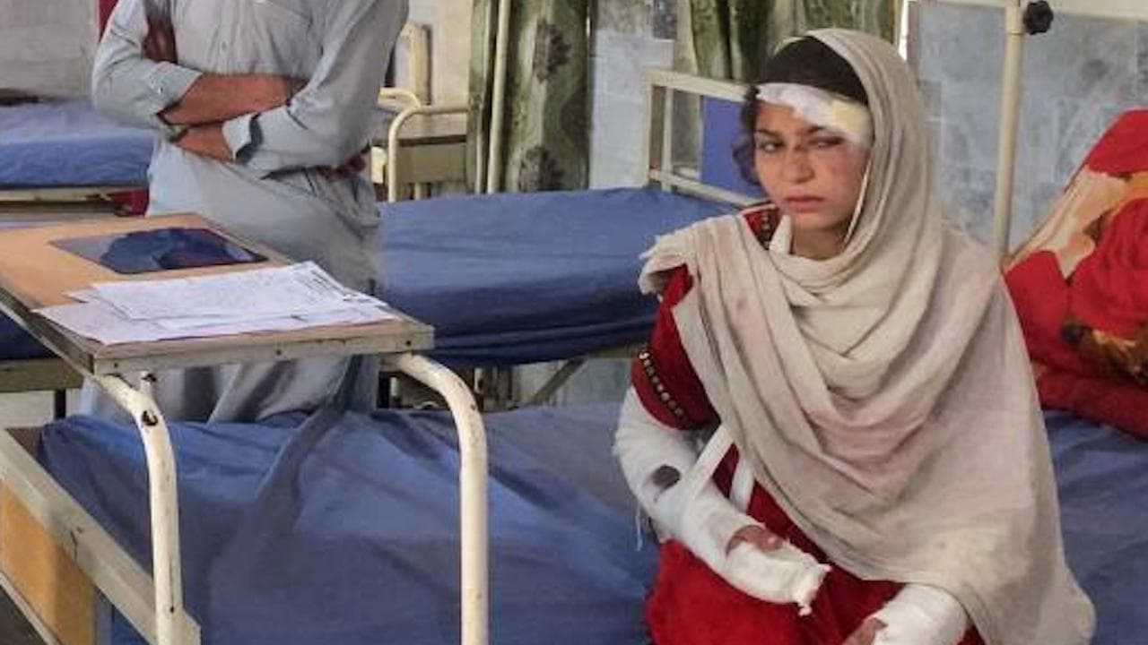 A Pakistani girl injured in the overnight cross-border fighting 