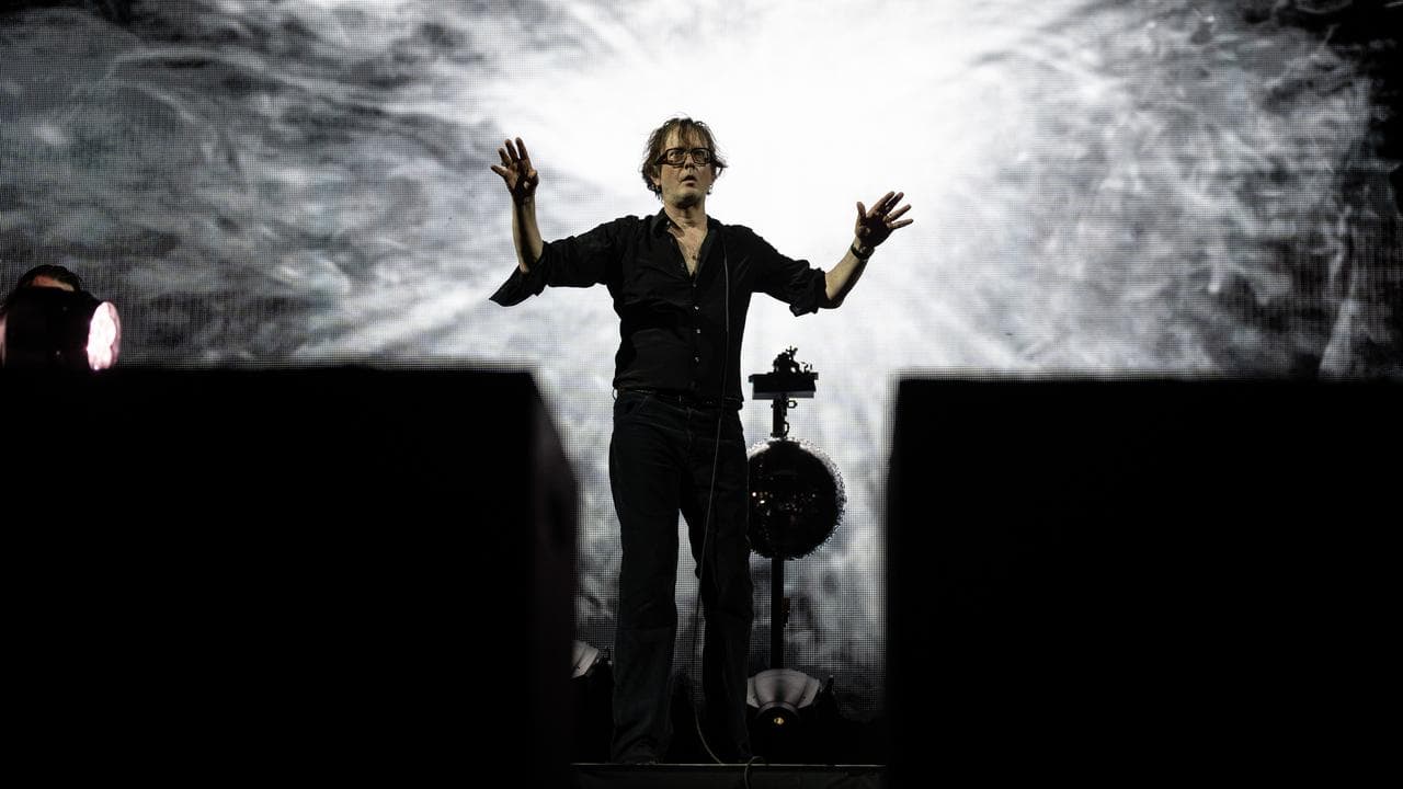 British band Pulp with frontman Jarvis Cocker