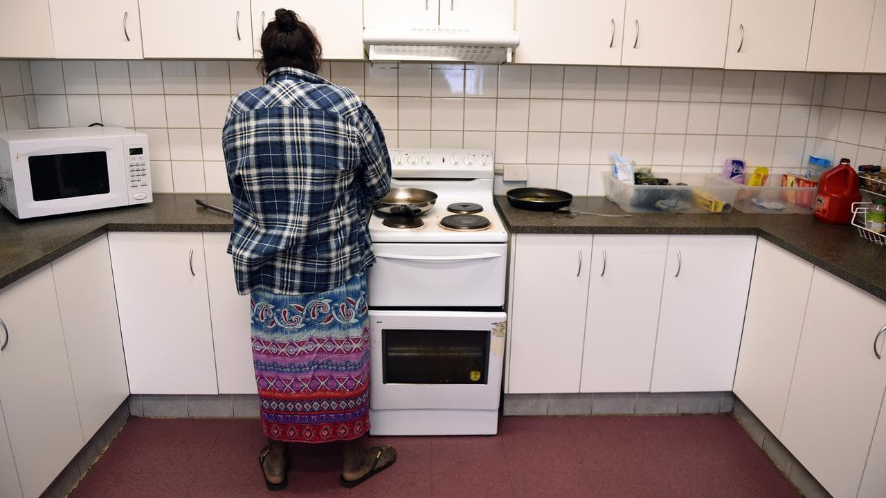 A woman preparing food