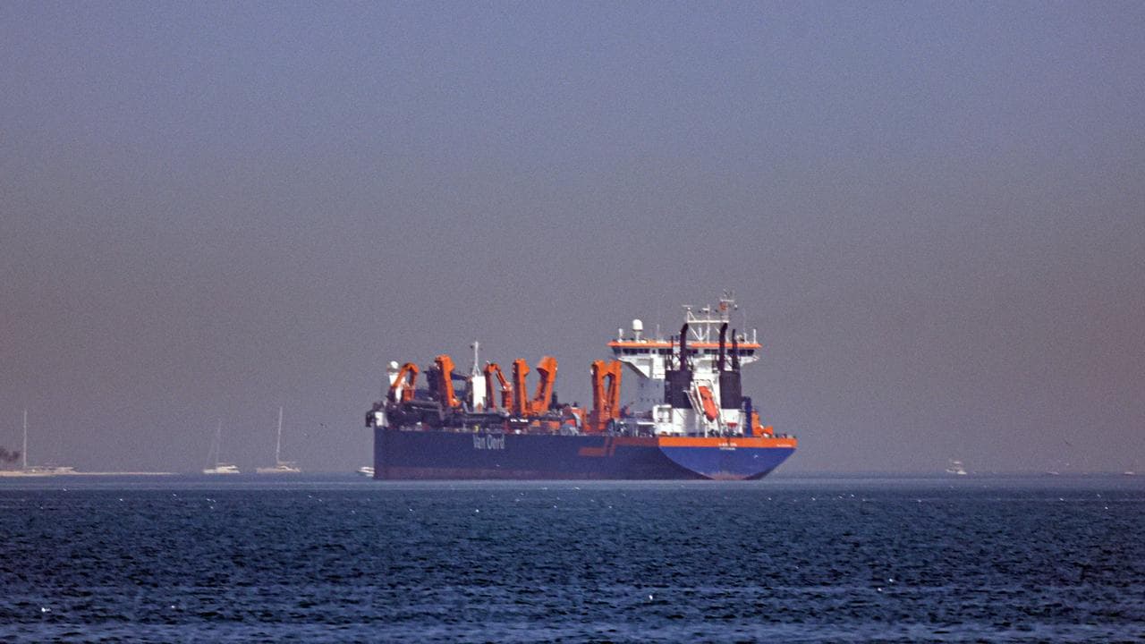 Ship in Strait of Hormuz