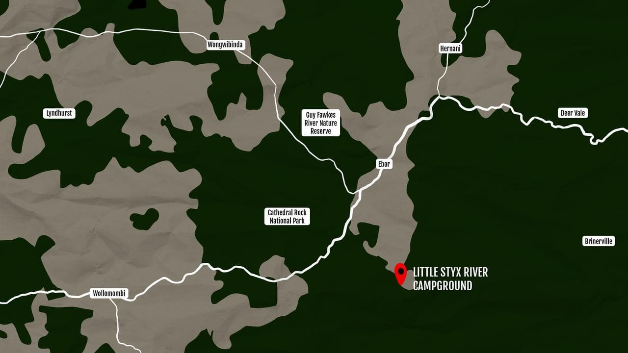 The area around Little Styx River Campground in Ebor