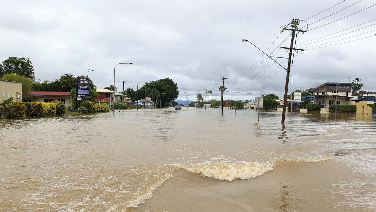 Record flooding from the Herbert River in Ingham, Queensland
