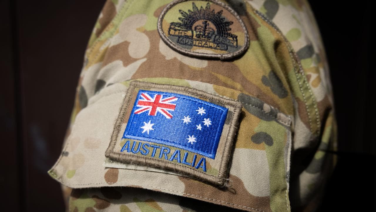 Australian Defence Force uniform with the Australian flag badge