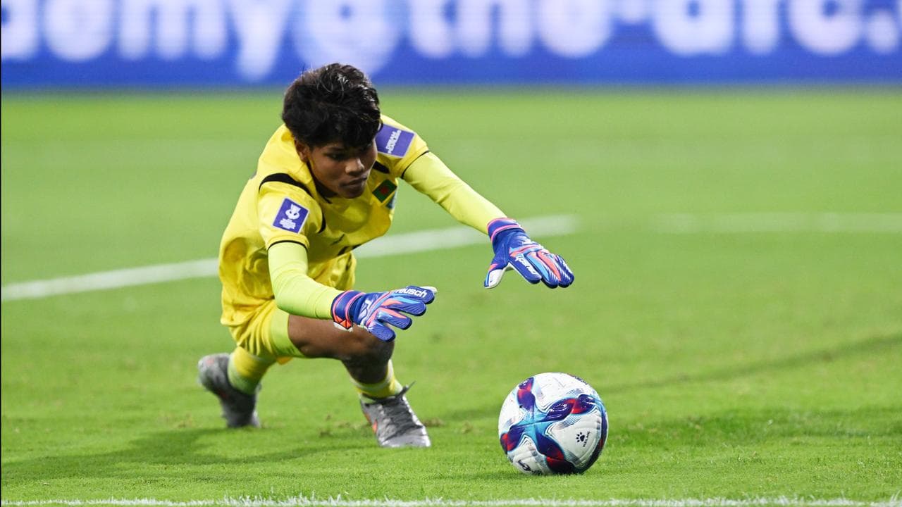 Goalkeeper Mile Akter.