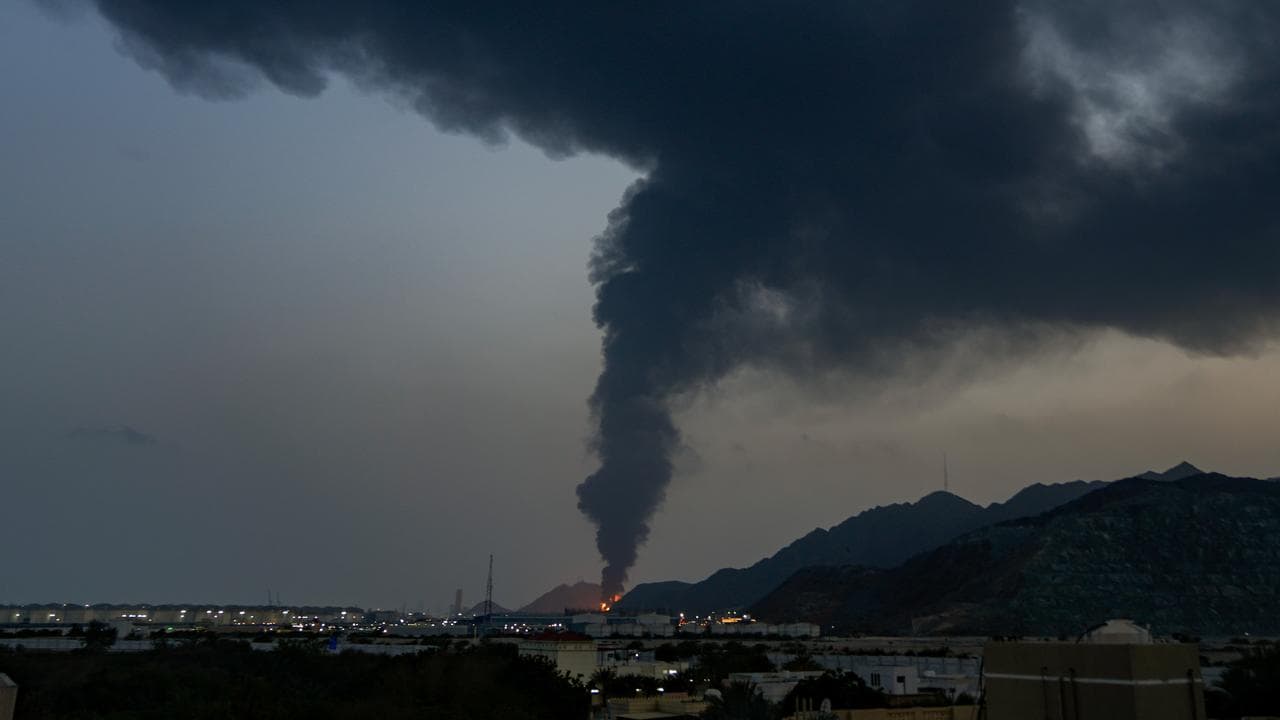 Fujairah oil facility fire.