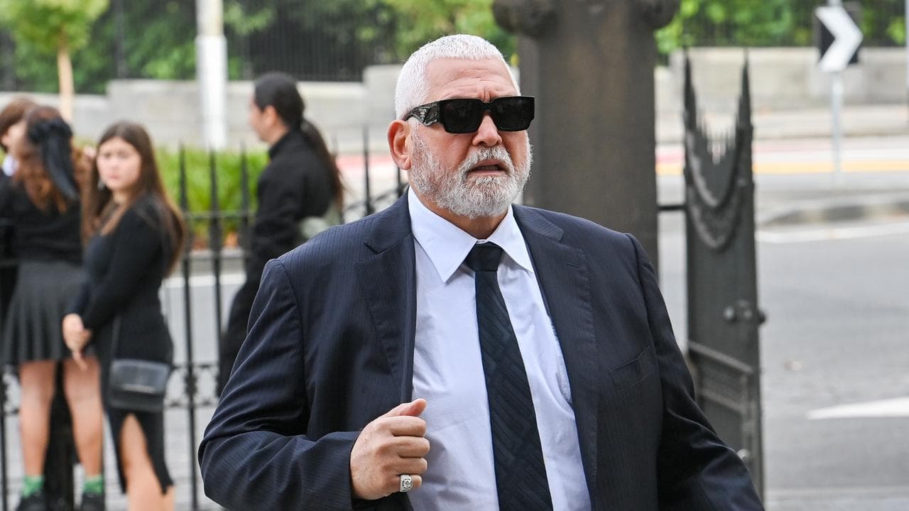 Mick Gatto at St Patrick’s Cathedral in Melbourne in 2024