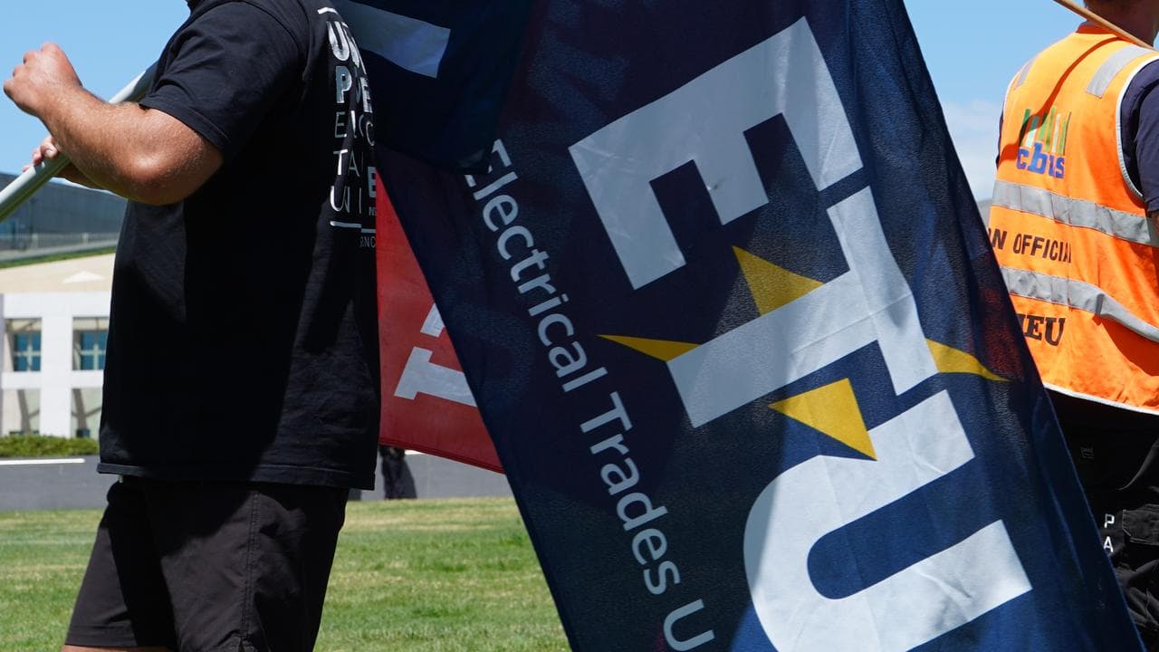 An Electrical Trades Union rally