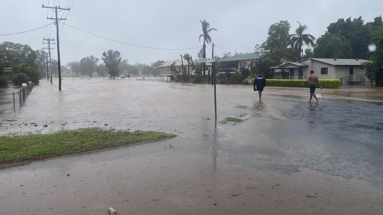 Flooding in Clermont, Queensland, after Cyclone Koji