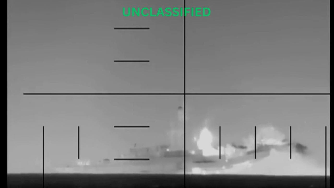 An explosion on an Iranian ship in the Indian Ocean