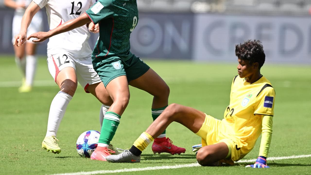 Goalkeeper Mile Akter.