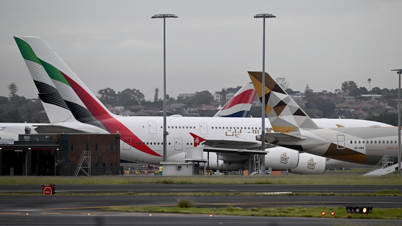 Emirates and Etihad Airways aircraft