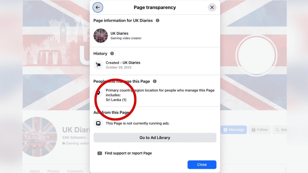 A screenshot of a Facebook page.