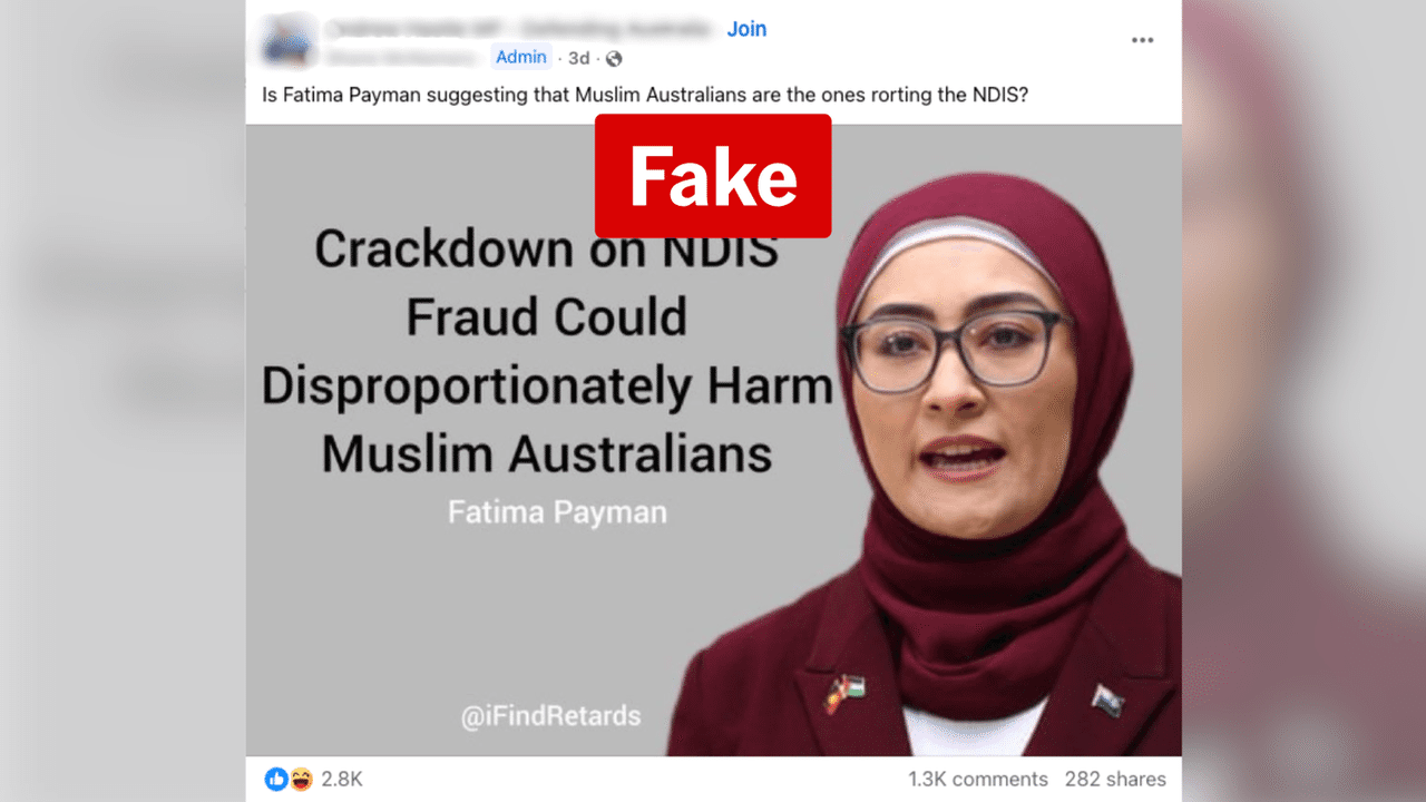 A screenshot of a Facebook post.