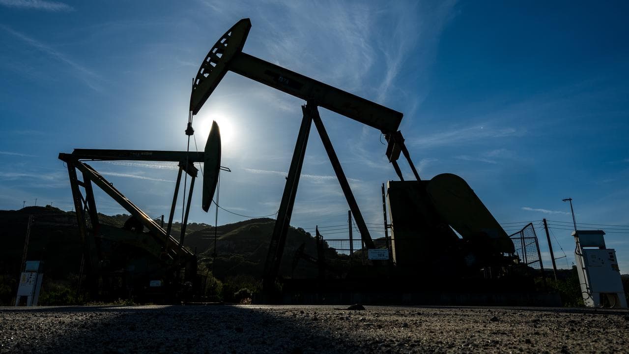 Wells at the San Ardo Oil Field in San Ardo, California