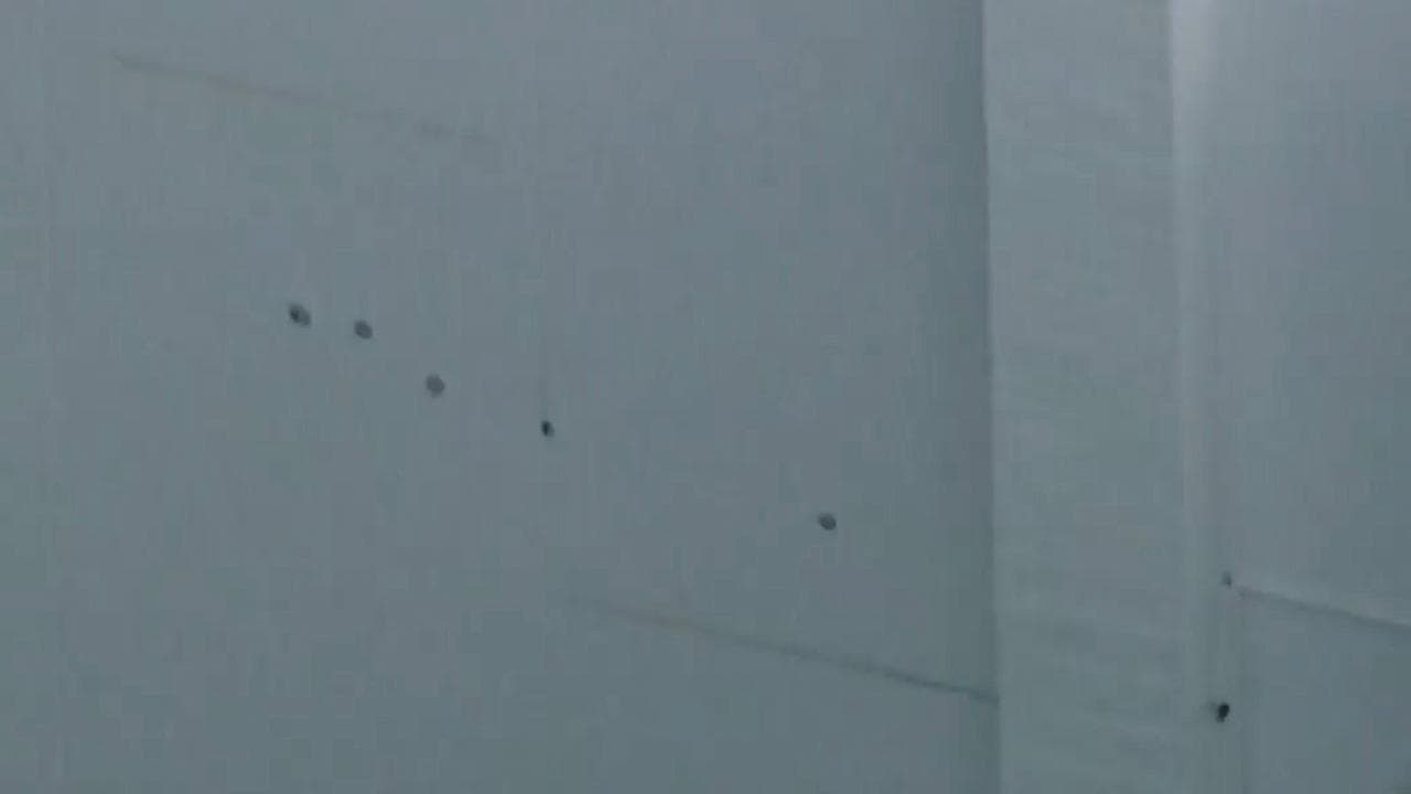 Bullet holes at Rihanna's home