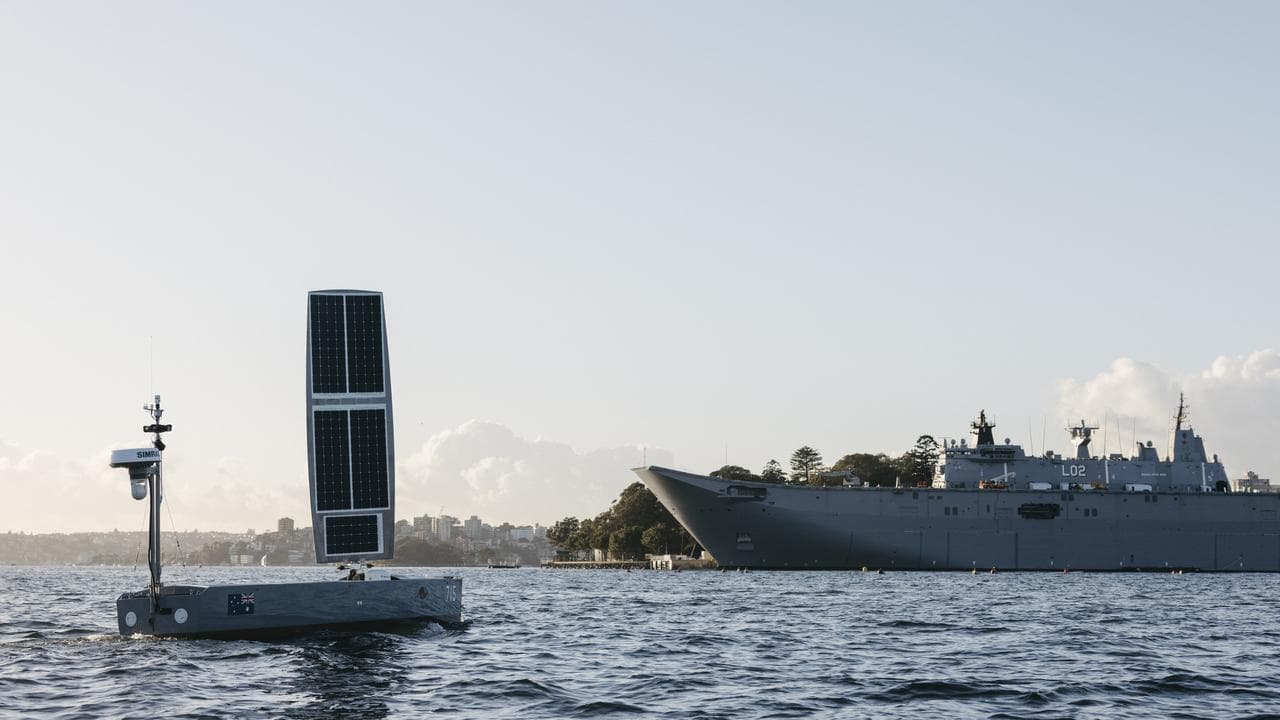 A Bluebottle drone in Sydney Harbour