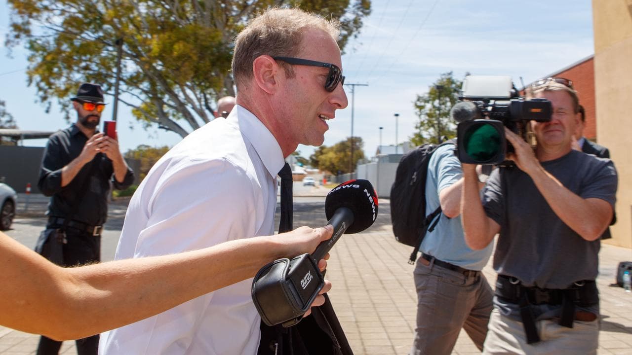 Former SA opposition leader David Speirs arrives at court