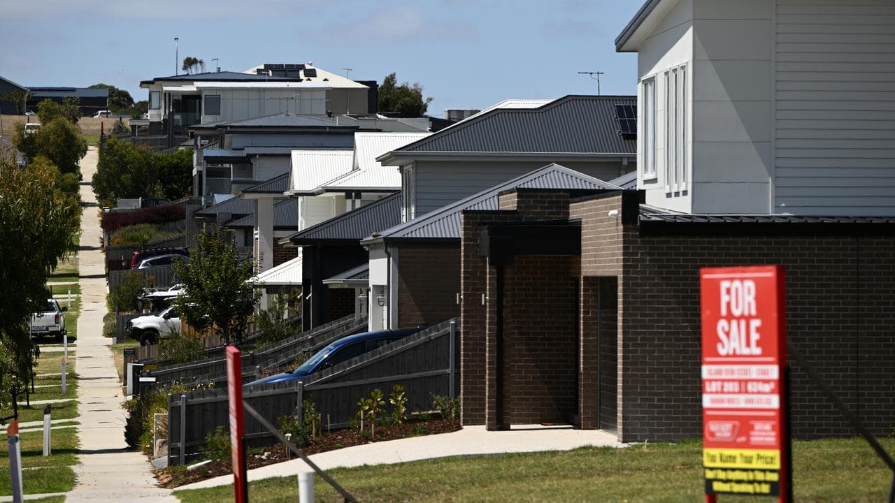 New houses for sale at a housing development in San Remo, Victoria