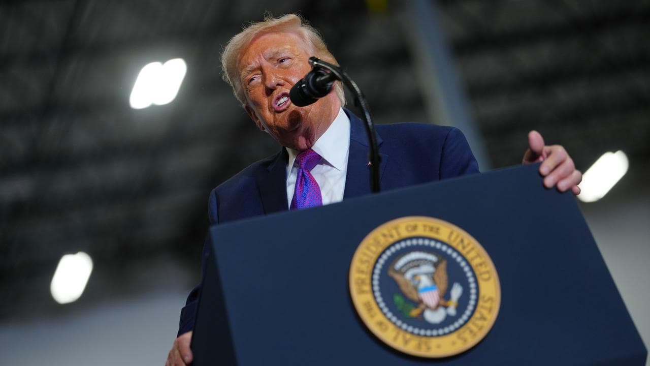 President Donald Trump speaks in Kentucky