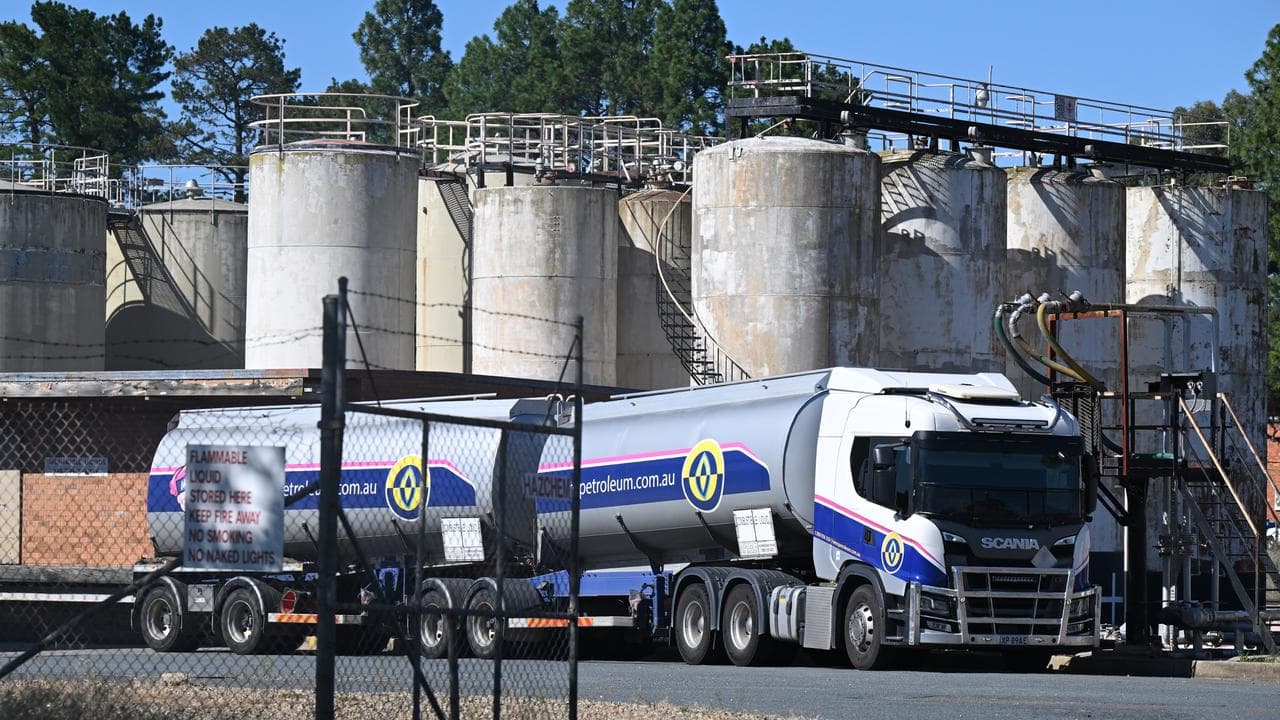 A fuel truck at a depot in Canberra (file image)