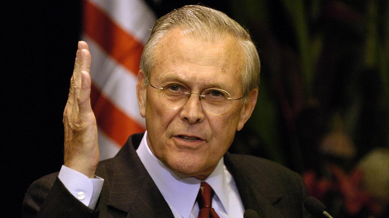 Former US defence chief Donald Rumsfeld