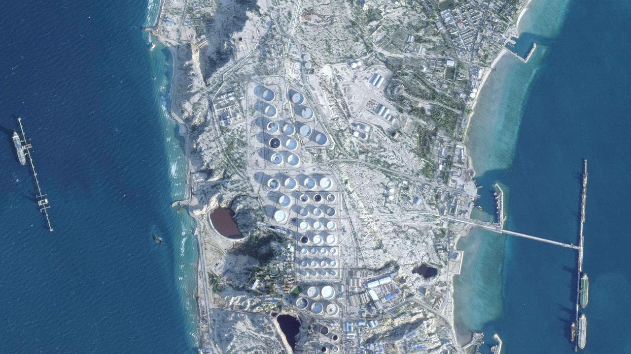 Satellite photo from Planet Labs PBC of Iran's Kharg Island