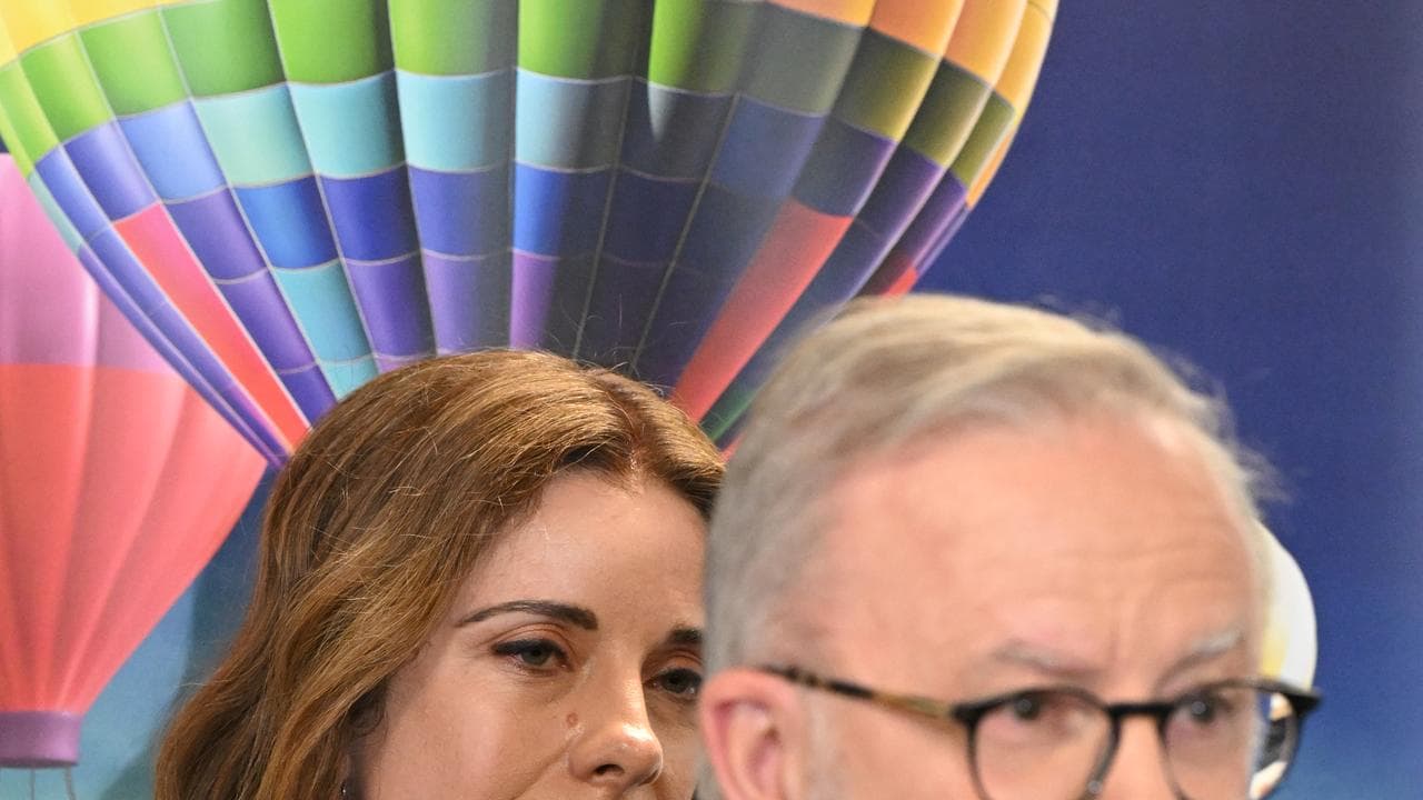 Anthony Albanese and Australian Communications Minister Anika Wells