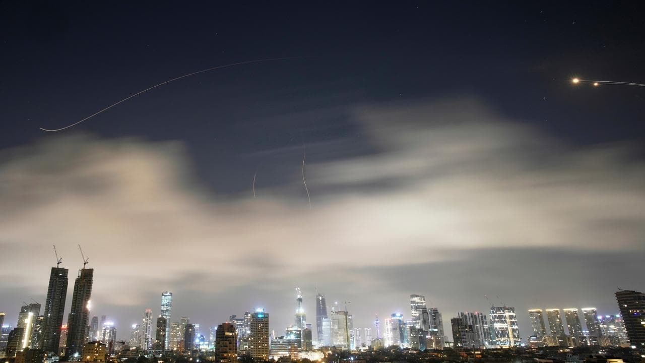 Israeli air defence system fires to intercept missiles
